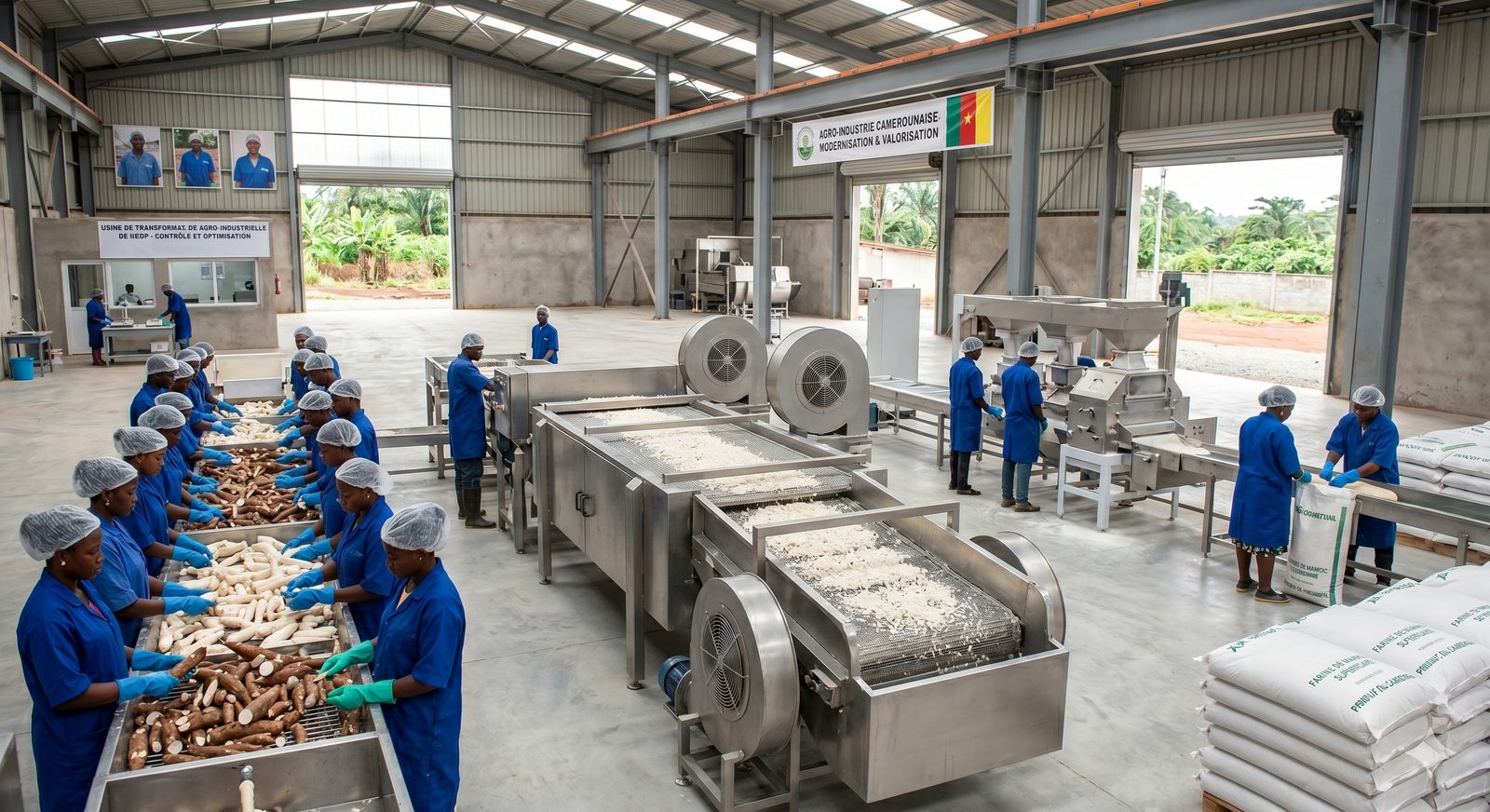 Unité de transformation de manioc en production